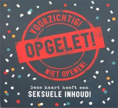 Verjaardagskaart met seksuele inhoud